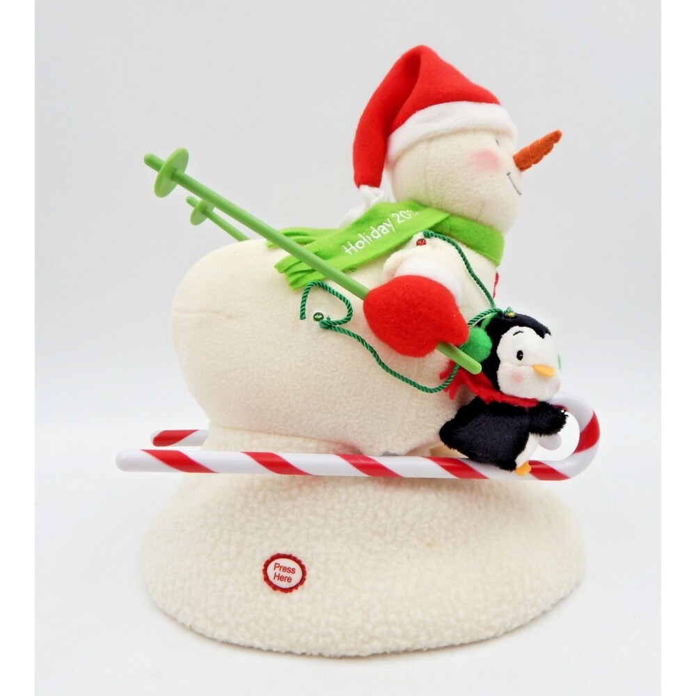 Hallmark Jingle Pals Swooshin Duo 2012 Plush Singing Lights Skiing Snowman
